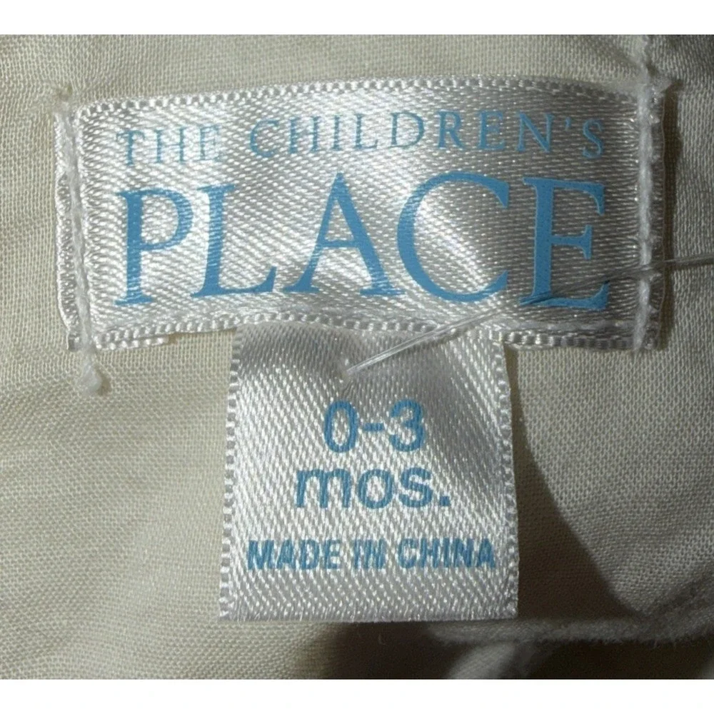 The Childrens Place Floral Lace Adorable Dress Corduroy Beige 0-3 Months Cottage
